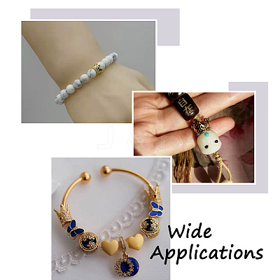 16Pcs 8 Style Rack Plating Brass Cubic Zirconia Beads ZIRC-MP0001-01-1