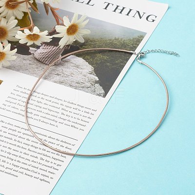 Cowhide Leather Choker Necklaces NJEW-JN03598-01-1