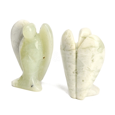 Natural New Jade Carved Angel Figurines G-O200-03J-04-1