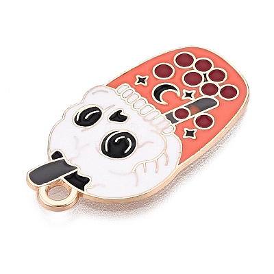 Halloween Alloy Enamel Pendants ENAM-T021-06KCG-1