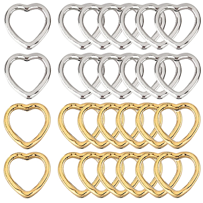 120Pcs 2 Colors Tibetan Style Alloy Bead Frames TIBE-SP0001-15-1