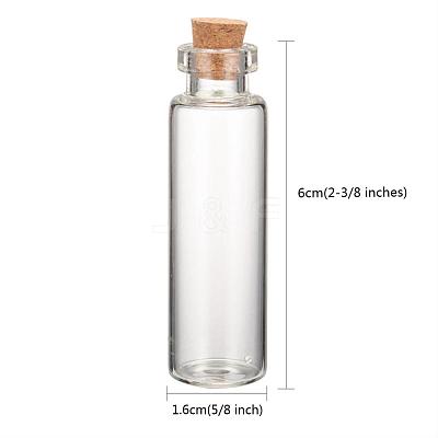 Glass Jar Glass Bottle for Bead Containers X-CON-E008-60x16mm-1