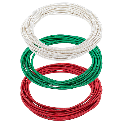 30Pcs 3 Color Iron Thin Wrap Bangles Set for Women BJEW-BC0001-29-1