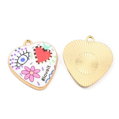 Printed Alloy Pendants X-ENAM-D051-13G-1
