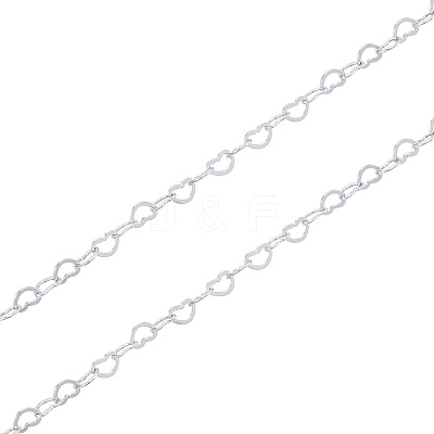 925 Sterling Silver Heart Link Chains STER-TA0001-35-1
