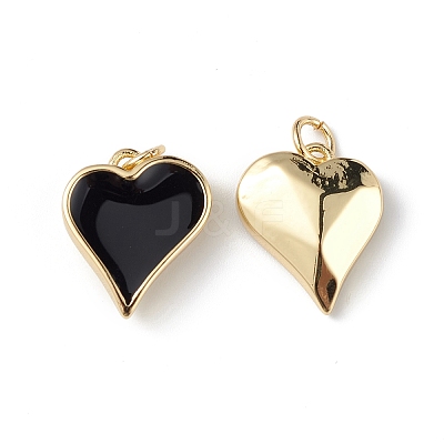 Eco-Friendly Rack Plating Brass Enamel Pendants KK-F848-02G-05-1