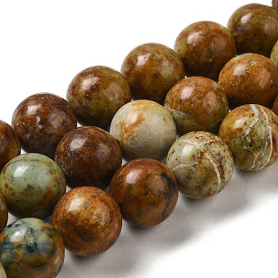 Natural Yellow Chrysocolla Beads Strands G-H298-A07-05-1