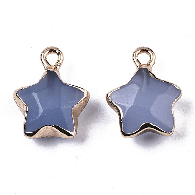 Natural Grey Agate Pendants X-G-N326-36F-1