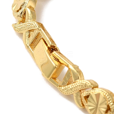 Rack Plating Brass Link Bracelets BJEW-K258-01A-G-1
