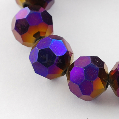 Electroplate Glass Bead Strands EGLA-R042-8mm-02-1