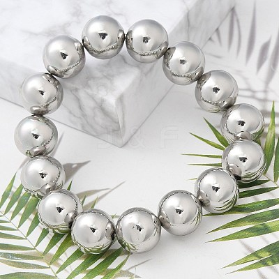 Brass Beaded Sretch Bracelets for Women BJEW-G736-13P-1