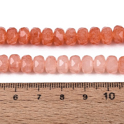 Imitation Jade Crackle Glass Beads Strands GLAA-N068-01A-A13-1