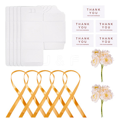 Clear PVC Candy Gift Packaging Boxes with Ribbon & Artificial Flower CON-TAC0001-20D-1