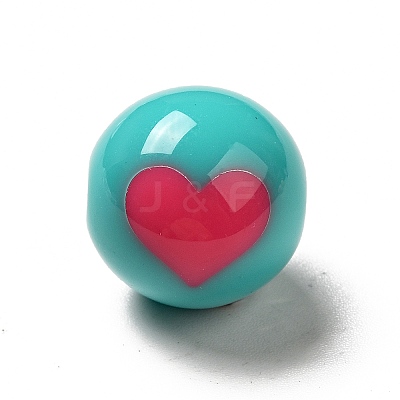 Two Tone Opaque Acrylic Beads SACR-K003-03E-1
