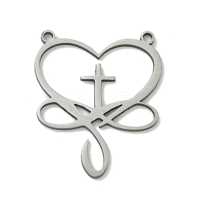 Hollow 201 Stainless Steel Pendants STAS-B136-01P-1