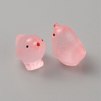 Luminous Resin Chick Display Decoration RESI-WH0038-10D-1