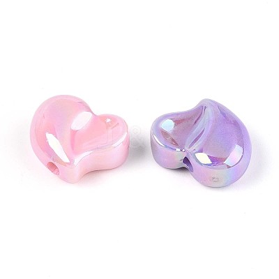UV Plating Opaque Acrylic Beads OACR-T028-47-1