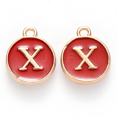 Golden Plated Alloy Enamel Charms ENAM-S118-03X-1