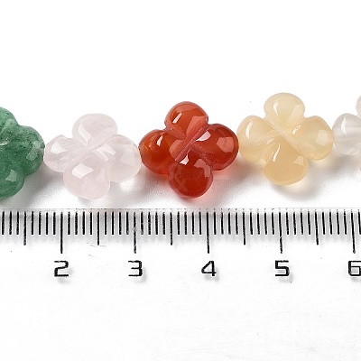 Natural & Synthetic Mixed Gemstone Beads Strands G-P520-A03-01-1