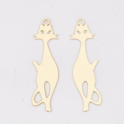 Brass Kitten Pendants X-KKC-S001-023KC-1