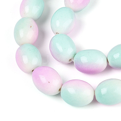 Spray Painted Synthetic Turquoise Beads Strands TURQ-T004-15D-1