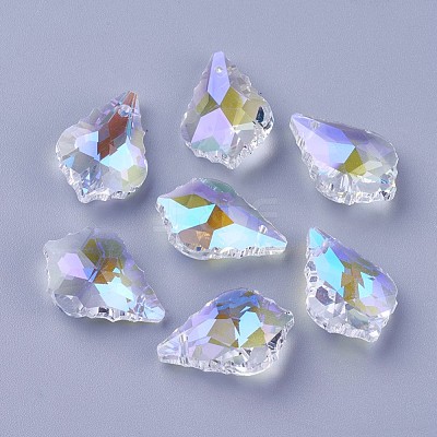 Faceted Glass Pendants GLAA-F068-C27-1