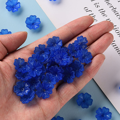 Transparent Frosted Acrylic Bead Caps MACR-S371-04A-751-1