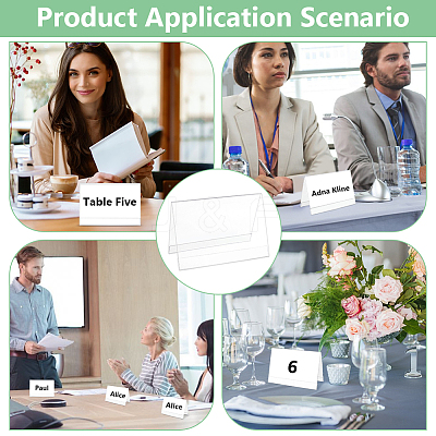 Name Plastic Table Top Display Stand ODIS-WH0070-86B-1