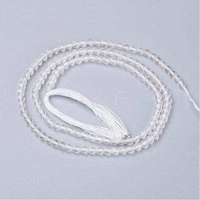 Natural Quartz Crystal Beads Strands G-D166-B-3mm-1