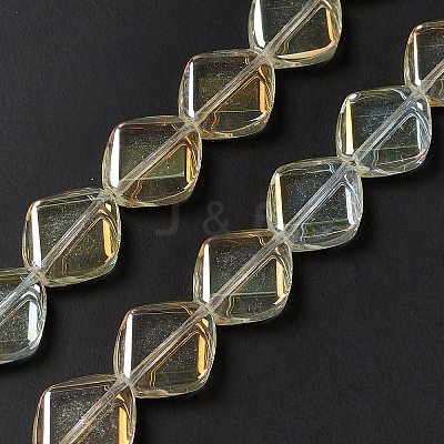 Electroplate Glass Beads Strands EGLA-L032-FR04-1