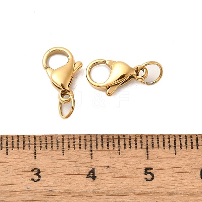 Ion Plating(IP) 304 Stainless Steel Lobster Claw Clasps STAS-AB11-G-02-1