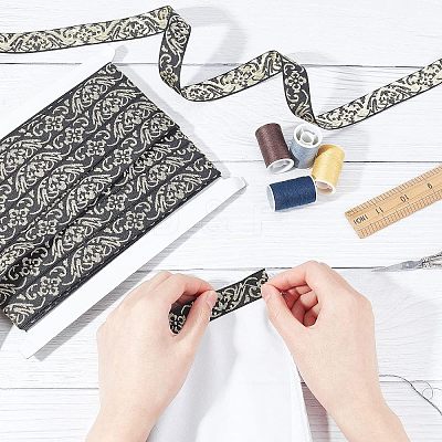 Ethnic Style Embroidery Polycotton Ribbons OCOR-WH0066-22A-1