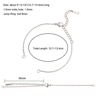 201 Stainless Steel Bracelet Making STAS-CJ0001-12P-1