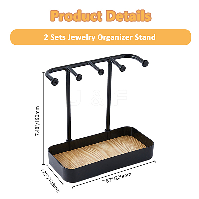 Plastic Earring Display Stands EDIS-WH0016-063A-1