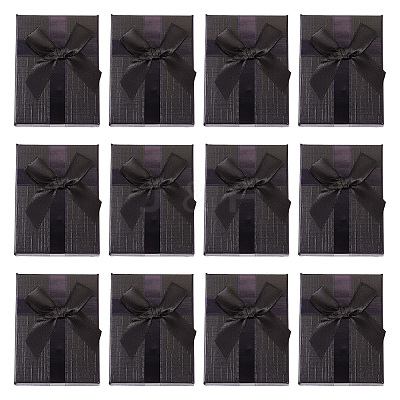 Rectangle Paper Jewelry Gift Boxes with Bowknot CON-TAC0010-89D-1