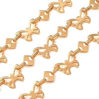 304 Stainless Steel Butterfly & Rhombus Link Chains SA-CBAE0F2-10G-1