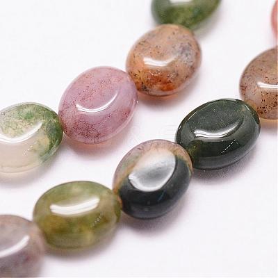 Natural Indian Agate Beads Strands G-N0173-02-6x8mm-1