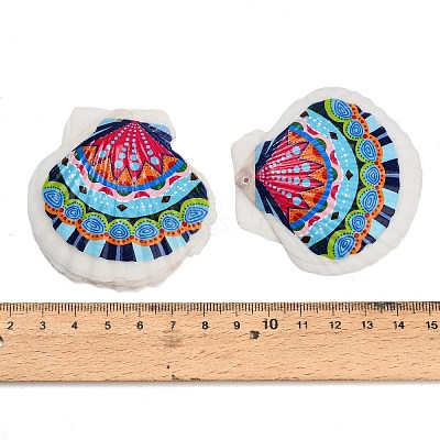 Printed Natural Shell Big Pendants SH-CBA93AD-19A-1