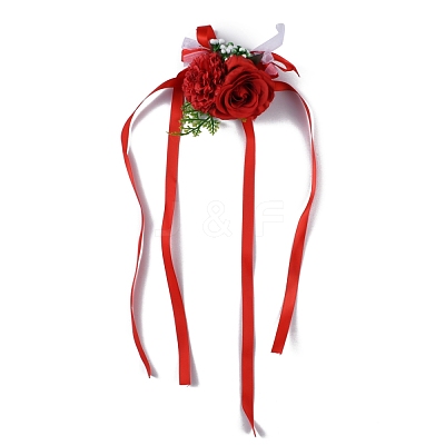 Silk Wrist Corsage AJEW-WH0248-39A-1