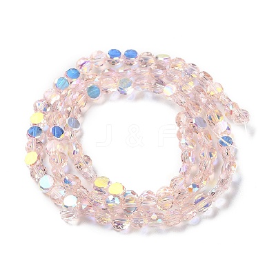 Transparent Electroplate Glass Beads Strands GLAA-Q099-I01-10-1