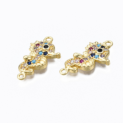 Brass Micro Pave Cubic Zirconia Links Connectors ZIRC-N039-114A-NF-1