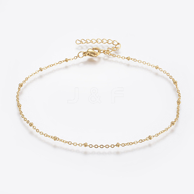 304 Stainless Steel Anklets X-AJEW-H013-05G-1