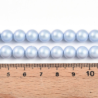 Baking Paint Pearlized Glass Pearl Bead Strands HY-N002-8mm-C04-1