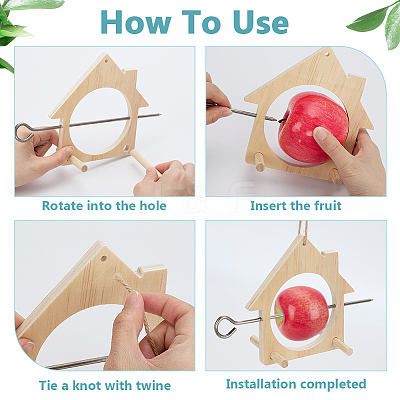 Wooden Bird Feeder AJEW-FG0004-81C-1