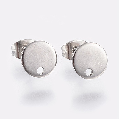 Non-Tarnish 304 Stainless Steel Stud Earring Findings STAS-K184-01-02P-1