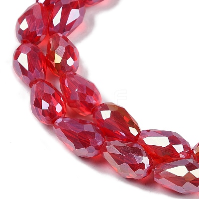 Transparent Electroplate Glass Beads Strands EGLA-N013-T10mm-B12-1