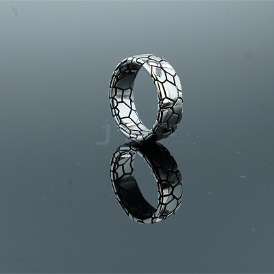 Retro 304 Stainless Steel Finger Rings for Unisex WGBFD20-01-1