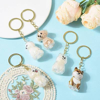 Iron Plastic Keychains KEYC-FZC0001-001A-G-1