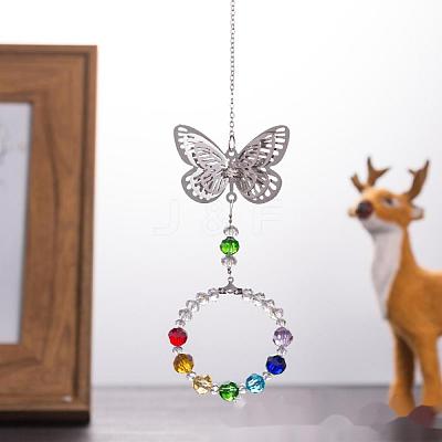 Crystals Chandelier Suncatchers Prisms Chakra Hanging Pendant AJEW-I040-04P-1