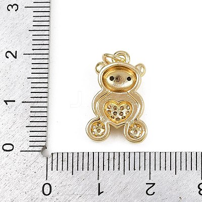 Brass Micro Pave Cubic Zirconia Pendants KK-D409-45G-A-1